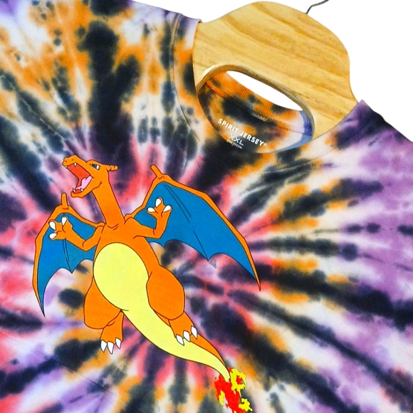 Japan LA Charizard Tye Dye‎ Spirit Jersey Long Sleeve XXL/Unisex - Picture 1 of 7